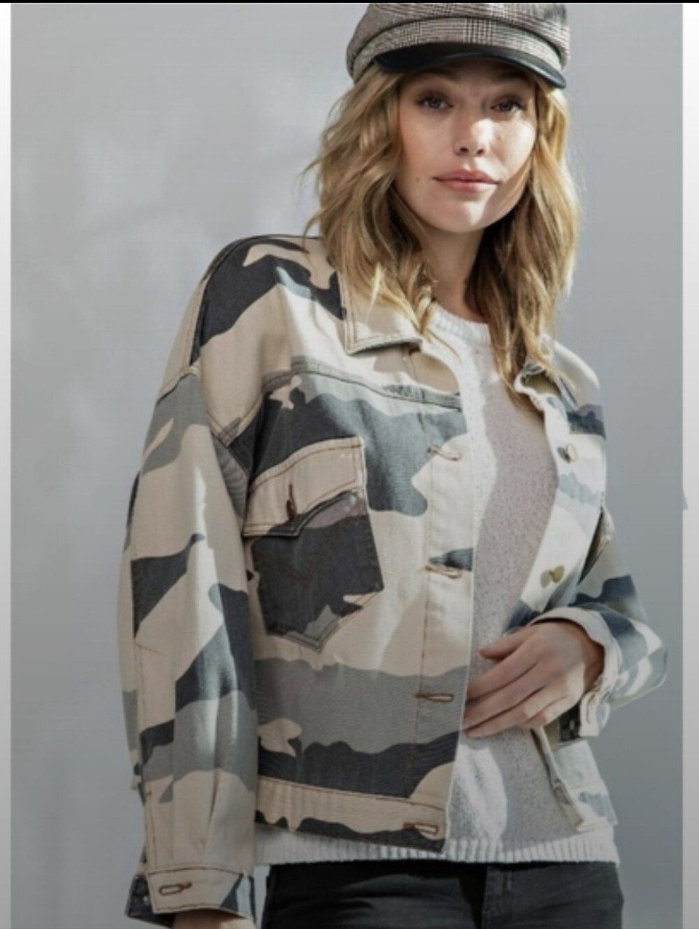 Easel Style Washed Twill Camo Camouflage Jacket Sz L